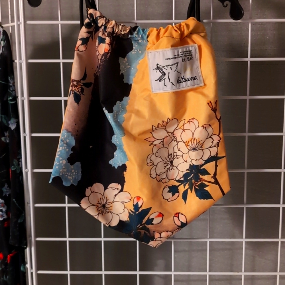 Jiu-Jitsu backpack type bag. Beautiful flowers